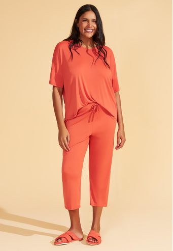 Pijama Com Capri de Microfibra Recco