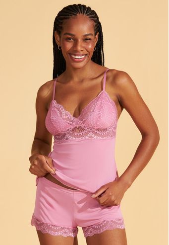 Babydoll de Microfibra Com Renda Recco