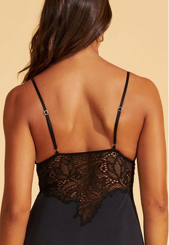 camisola De Microfibra e Renda Recco