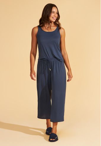 Pijama Regata Com Capri de Microdry Recco