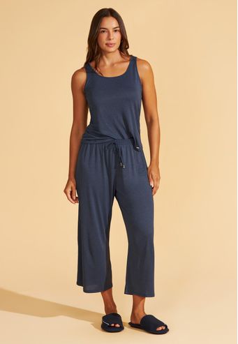 Pijama Regata Com Capri de Microdry Recco
