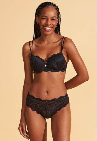 Calcinha Tanga de Renda Recco