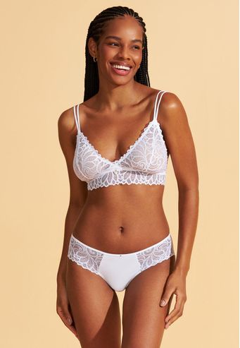 Calcinha Tanga de Bio Senci e Renda Recco