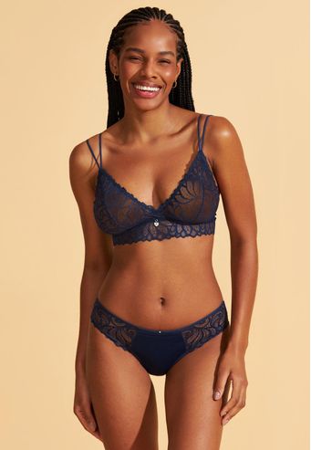 Calcinha Tanga de Bio Senci e Renda Recco