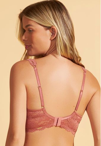 Sutiã Com Bojo e Sem Aro de Renda Recco