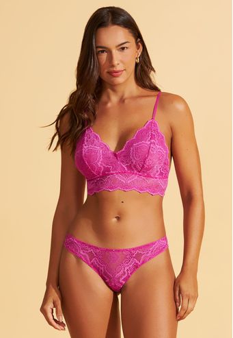 Sutiã Top Sem Bojo e Sem Aro De Renda Recco