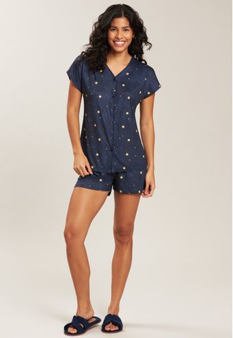 Pijama Baunilha Curto Aberto de New Skin