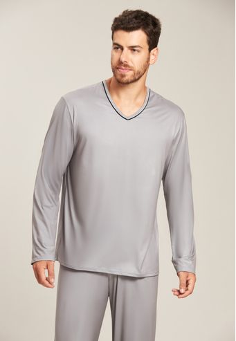 Pijama Baunilha de Malha 100% Algodão