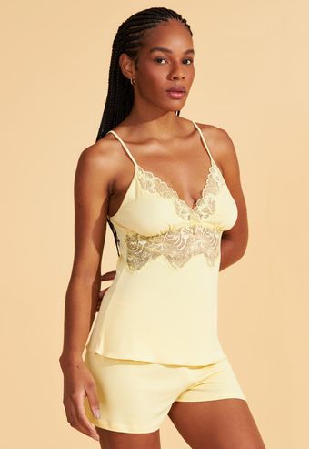 Babydoll de Microfibra Com Renda Recco