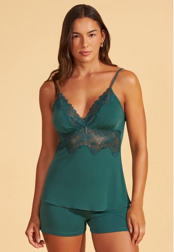 Babydoll de Microfibra Com Renda Recco