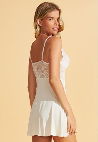 Camisola Microfibra Silky Com Renda Recco