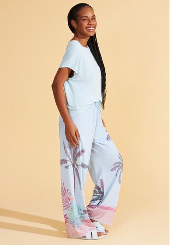 Pijama Manga Japonesa Com Calça de Microfibra Recco