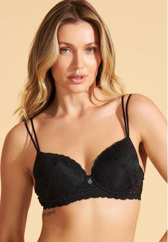 Sutiã Com Bojo e Com Aro de Renda Recco