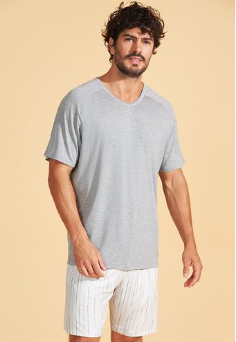 Pijama Recco de Viscose Stretch e Viscose Digital