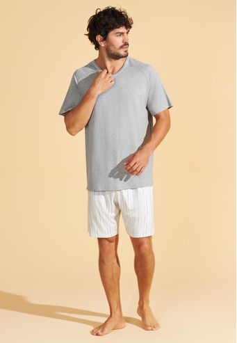 Pijama Recco de Viscose Stretch e Viscose Digital