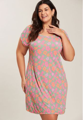 Camisão Baunilha Plus Size de Microfibra