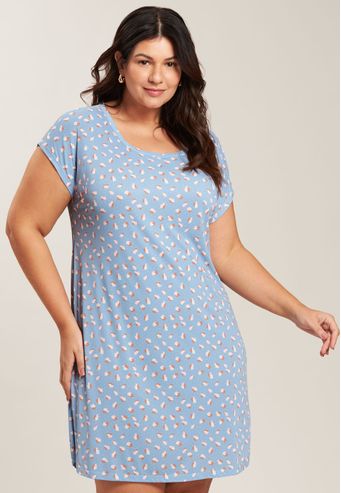 Camisão Baunilha Plus Size de Microfibra