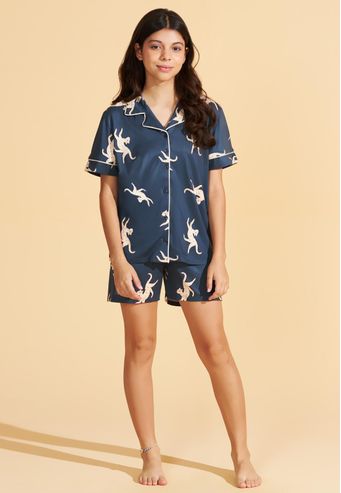 Pijama Recco Infantil Aberto de Viscose Stretch