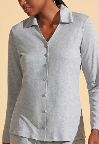 Pijama Recco Longo Aberto de Viscose Stretch