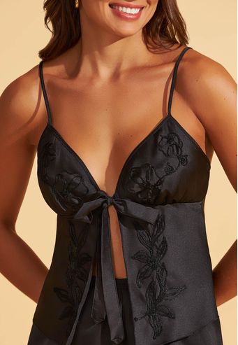 Babydoll Charmeuse Prime Com Bordado Recco