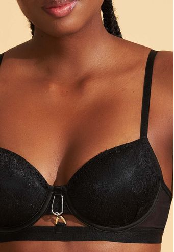 Sutiã Recco Com Bojo e Com Aro de Tule e Rendão