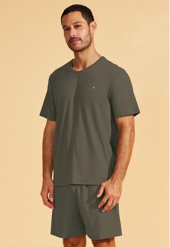 Pijama de Malha Pima Com Elastano Recco