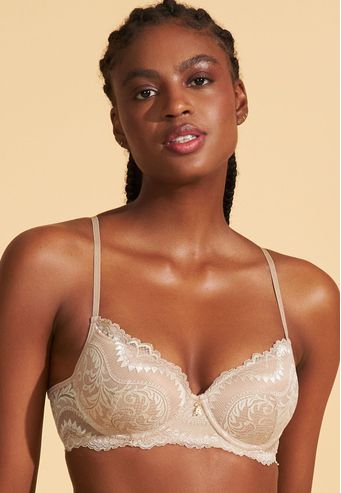 Sutiã Recco Com Bojo e Com Aro de Renda