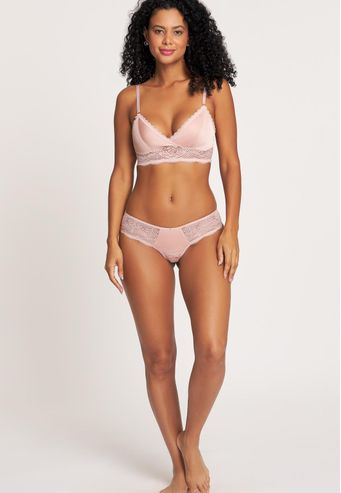 Calcinha Recco Fio de Renda e Charmeuse