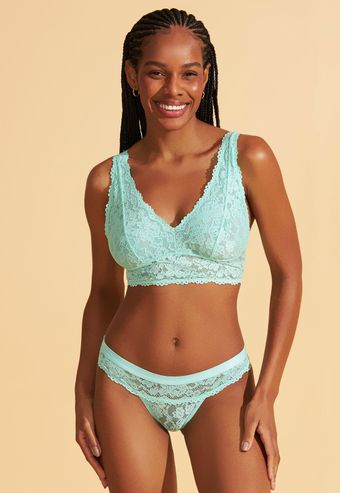 Sutiã Top Sem Bojo e Sem Aro de Renda Recco