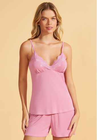 Shortdoll de Microfibra Com Renda Recco