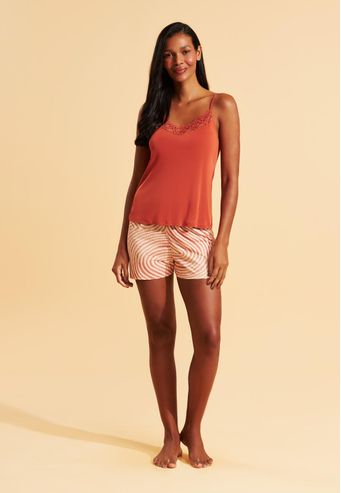 Shortdoll Recco de Microfibra com Renda