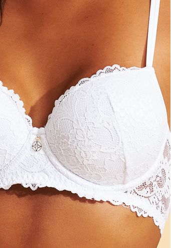 Sutiã Com Alça Fina de Renda  Recco