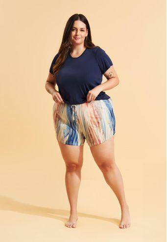 Pijama Recco de Shorts Midi de Microfibra