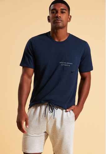 Pijama Recco de Algodão com Moletinho Duo Visco