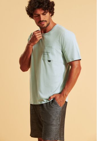 Pijama Recco de Algodão com Moletinho Duo Visco