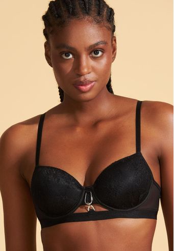 Sutiã Recco Com Bojo e Com Aro de Tule e Rendão