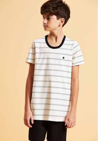 Pijama Recco Infantil de Malha Listrada e Viscose