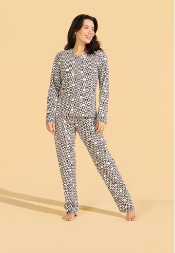 Pijama Comprido Malha 100% Algodão