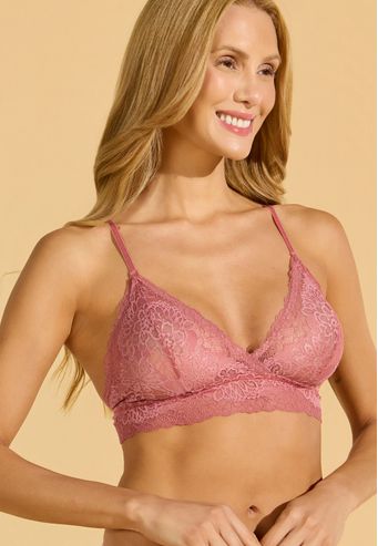 Sutiã Sem Bojo e Sem Aro de Renda