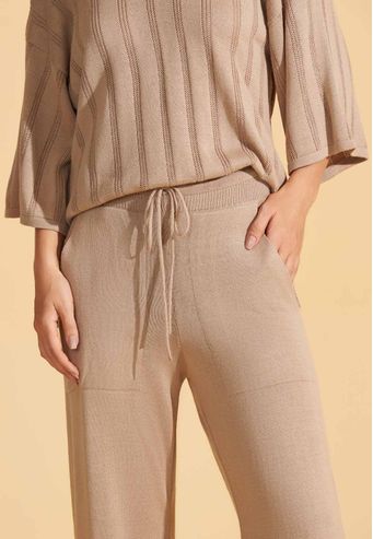 Calça Recco Pantalona de Tricot