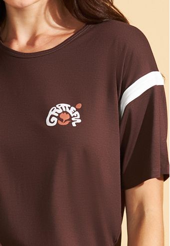 Pijama Recco de Manga Curta e Calça de Viscose Stretch