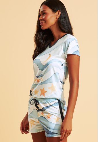 Pijama Recco Curto de Visco Skin