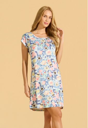 Camisão Estampado de Viscodry