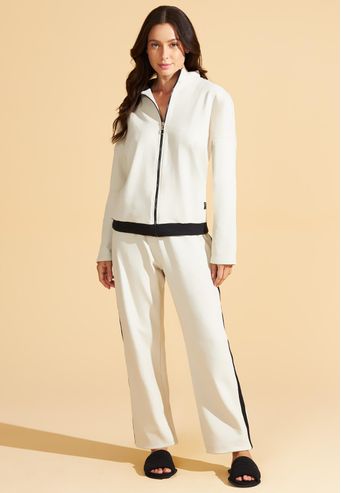 Pijama Recco Manga Longa de Moletinho Flanelado