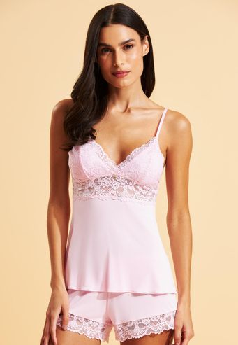 Babydoll Recco de Microfibra com Renda