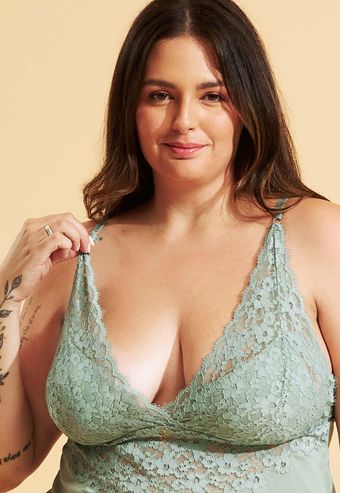 Babydoll Recco de Microfibra com Renda