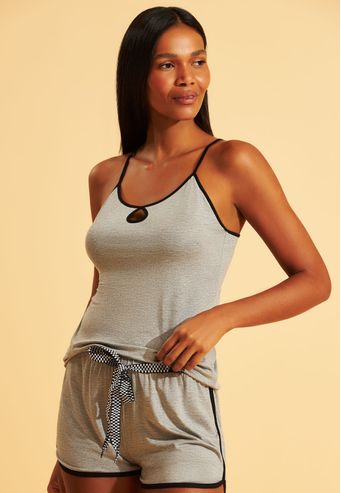 Pijama Recco Alça de Viscose Stretch