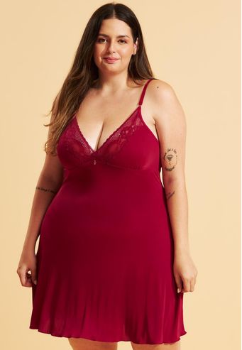 Camisola Recco de Microfibra com Renda