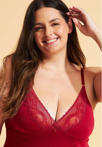 Camisola Recco de Microfibra com Renda