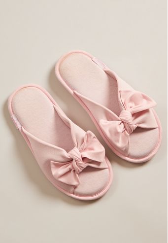 Pantufa Aberta De Viscose Stretch Baunilha